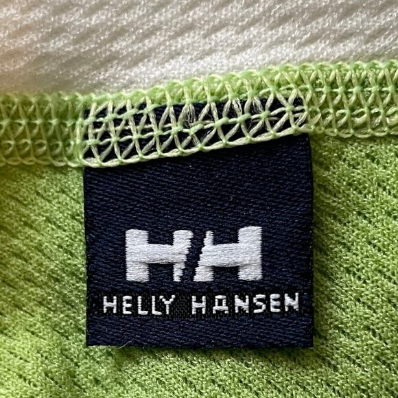 Helly Hansen Dry LIFA Vneck SS Polypropylene Activewear Top Green + White Sz M/L - Picture 12 of 13